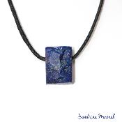 Pendentif "Recto-Verso" Lapis-Lazuli, rectangle - Extra (pierre percée)