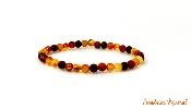Bracelet en Ambre 3 couleurs - perles 6mm