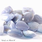 Calcédoine bleue de Namibie - Extra - pierre roulée