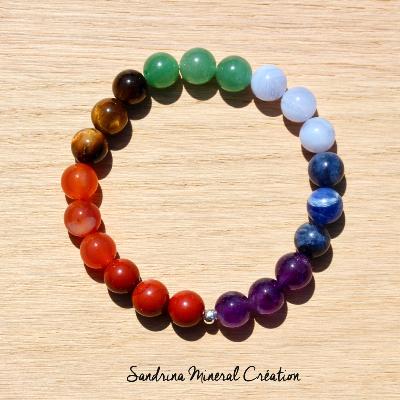 Bracelet 7 Chakras - Perles 8mm