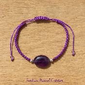 Bracelet "Déesse" Améthyste - Macramé