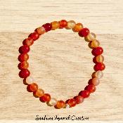 Bracelet Cornaline - Perles 6mm 