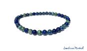 Bracelet Azurite Malachite - Perles 4mm