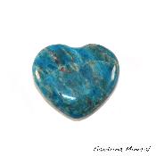 Cœur Apatite bleue - 30mm