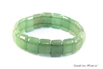 Bracelet Aventurine verte (perles rectangles)