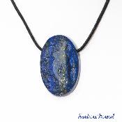 Pendentif "Recto-Verso" Lapis-Lazuli, Grand ovale - Extra (pierre percée)