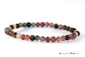 Bracelet Tourmaline multicolore - Perles 4mm 