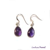 Boucles d'oreilles Améthyste et Argent 925 - Gouttes