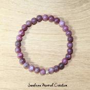 Bracelet Lépidolite - Perles 6mm 