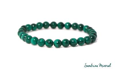 Bracelet Malachite - Perles 6mm