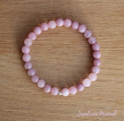 Bracelet Kunzite - Perles 6mm 