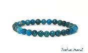 Bracelet Apatite bleue - Perles 6mm