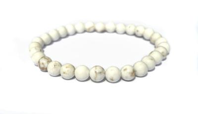 Bracelet Magnésite - Perles 6mm 