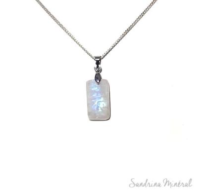 Pendentif Pierre de lune - réctangle