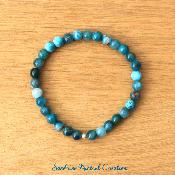Bracelet Apatite bleue - Perles 6mm 