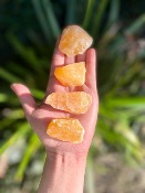 Calcite orange - pierre brute