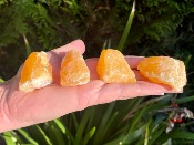 Calcite orange - pierre brute