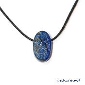 Pendentif "Recto-Verso" Lapis-Lazuli, ovale - Extra (pierre percée)