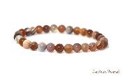 Bracelet Agate Botswana- Perles 6mm