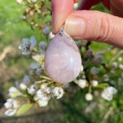 Pendentif Agate Fleur - Grande goutte