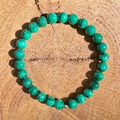 Bracelet Malachite - perles rondes 6 mm
