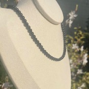 Collier Obsidienne Œil Céleste Perles 4 mm