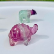 Tortue en Fluorite multicolore