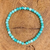 Bracelet Amazonite - perles rondes 4 mm