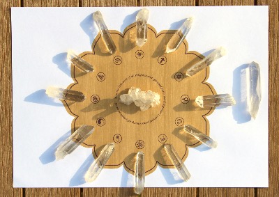 Grille Reiki de Cristaux de roche
