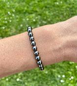 Bracelet Hématite - Perles 6mm 