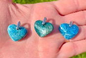 Pendentif "Cœur" Apatite bleue - NEW&#10071;