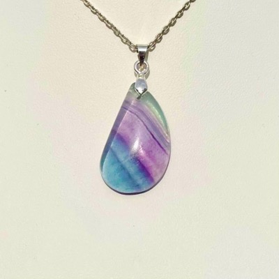Pendentif Fluorite "Goutte"