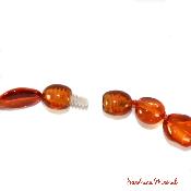 Collier Ambre Cognac Femme