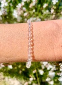 Bracelet perles rondes Cristal de roche 4 mm