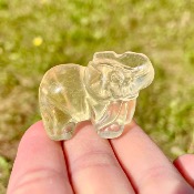 Élephant en Fluorite jaune