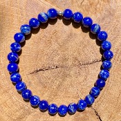 Bracelet Lapis-Lazuli - perles rondes 6 mm