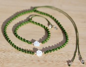 Parure "Valentine" Rose en nacre, perles gold filled 14k et Cristal de roche - NEW&#10071; 