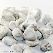 Howlite blanche - pierre roulée