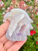 Tête d' Aigle en Agate Druzy - n°3