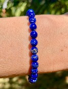 Bracelet Lapis-Lazuli - perles rondes 6 mm