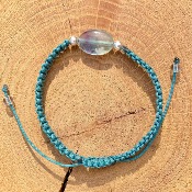 Bracelet "Déesse" Fluorite - Macramé