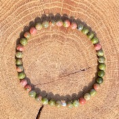 Bracelet Unakite - perles 4 mm