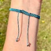 Bracelet "Déesse" Fluorite - Macramé