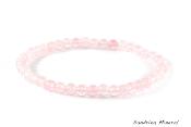 Bracelet Quartz rose - Perles 4mm