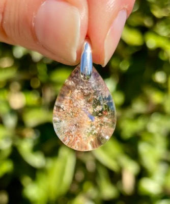 Pendentif en Quartz Lodolite - Goutte n°3