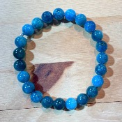 Bracelet en Apatite bleue - perles 8mm