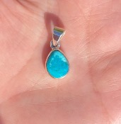 Pendentif Turquoise "Sleeping Beauty" sur Argent 925, n°2 - NEW&#10071;