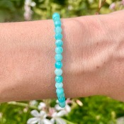 Bracelet Amazonite - perles rondes 4 mm