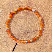 Bracelet Cornaline - perles 4 mm