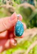 Pendentif Turquoise du Tibet sur Argent 925 - NEW&#10071;